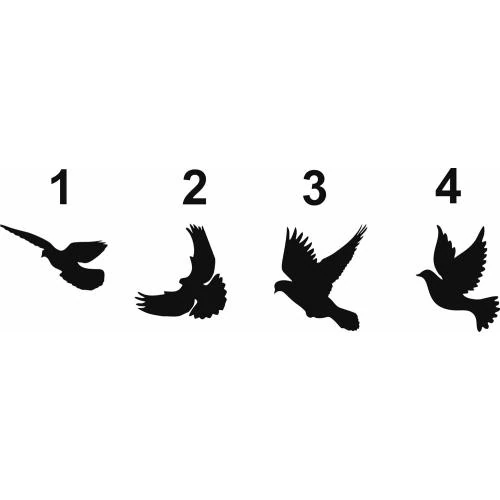 Zoom sur Déco Murale Métal Oiseaux Art Déco Noir