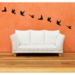 Déco Murale Métal Oiseaux Art Déco Noir