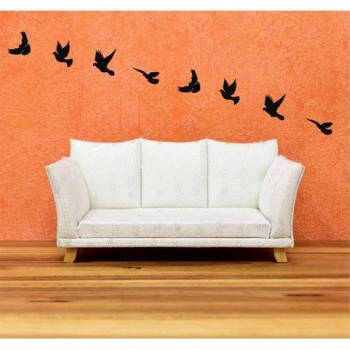 Déco Murale Métal Oiseaux Art Déco Noir - Vue principale