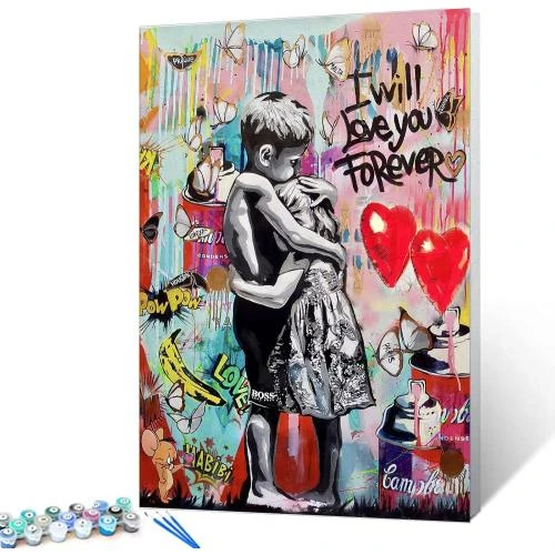Walarky Peinture par Numéros Graffiti Coloré Art - Vue principale