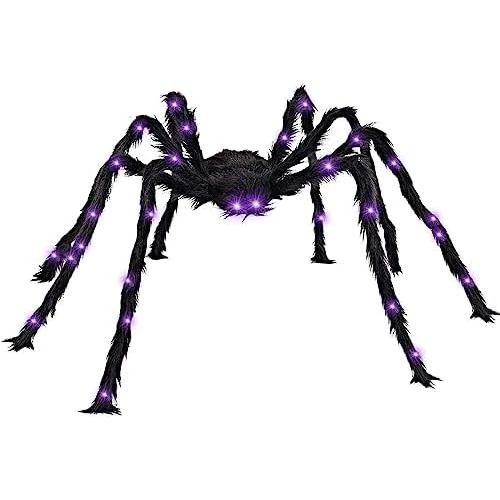 Araignée Halloween LED, Décoration Effrayante Lumineuse - Vue principale