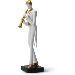 Figurine Musicien HAUCOZE, Sculpture Résine Moderne Décor