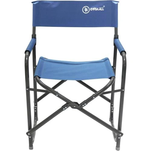 Zoom sur Chaise camping pliable aluminium Homecall, dossier, bleu