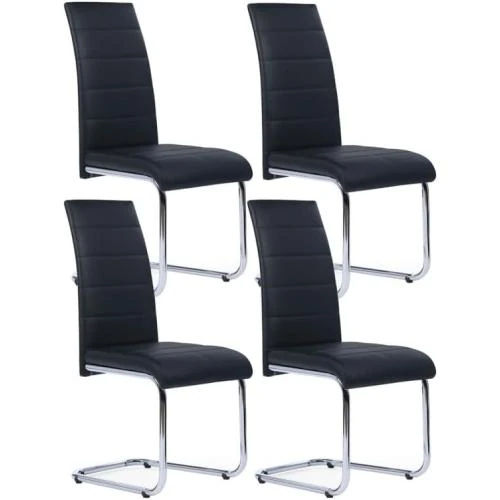 Lot 4 Chaises MIA Noires Salle à Manger Design - Vue principale