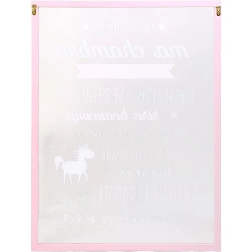 Détail de Cadre déco règles chambre fille enfant, Home Deco Kids