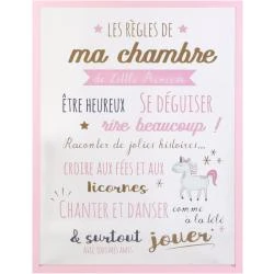 Cadre déco règles chambre fille enfant, Home Deco Kids