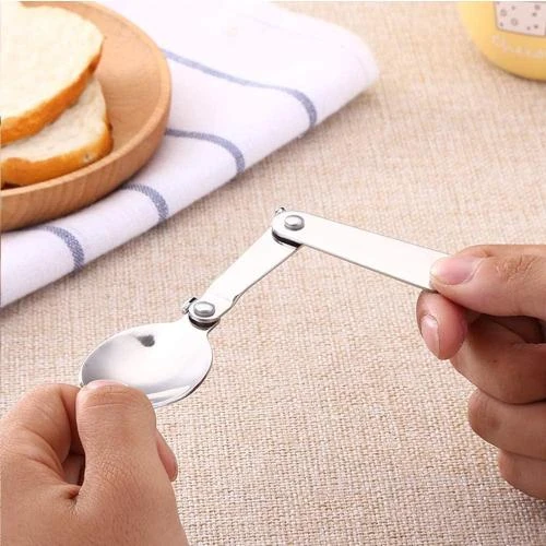 Zoom sur Cuillères Pliables Acier Inoxydable Bogoro, Ensemble Portable