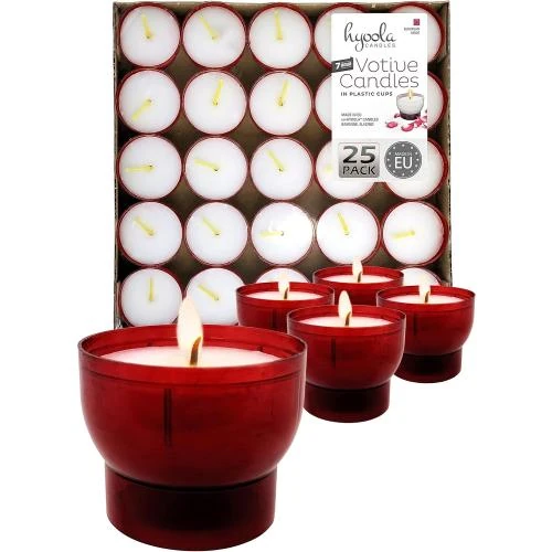 Bougies Chauffe Plat Vrac, Gobelet Plastique Rouge, 25 Unités - Vue principale