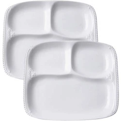 Assiette Porcelaine Blanche 3 Compartiments Tamume