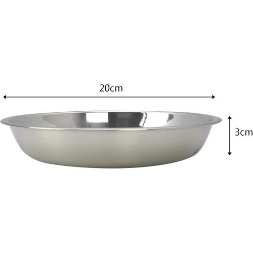 Détail de Assiettes service acier inoxydable, lot 6, rondes