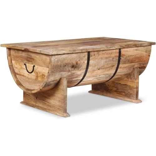 Table Basse Bois de Manguier Massif, Design Élégant, Salon - Vue principale