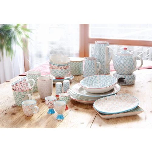 Détail de Tasses Emma Bloomingville, Lot de 4, Céramique Colorée