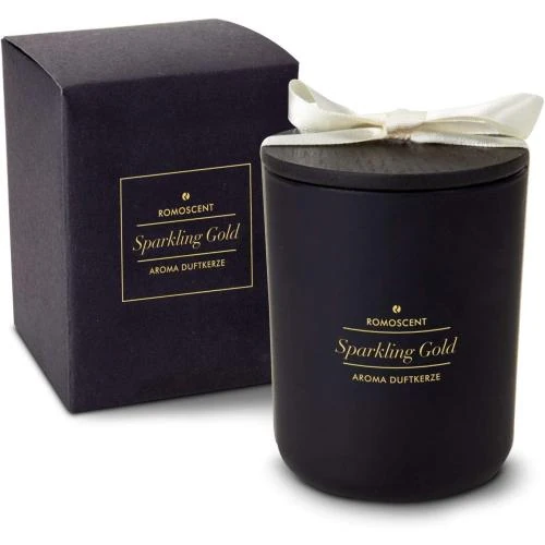 Détail de Bougies en verre noir Romer Wellness, lot décoratif