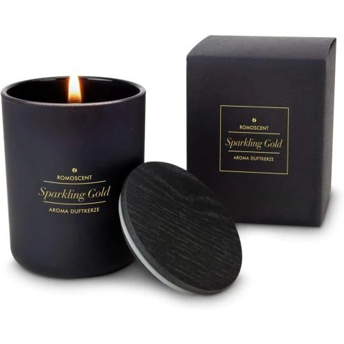Bougies en verre noir Romer Wellness, lot décoratif - Vue principale