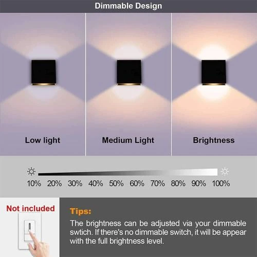 Zoom sur Applique Murale LED CHEVVY 7W Moderne Noir 3000K