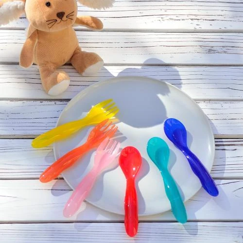 Zoom sur Youngever Couverts Enfants, 18 Pièces, Fourchettes, Cuillères