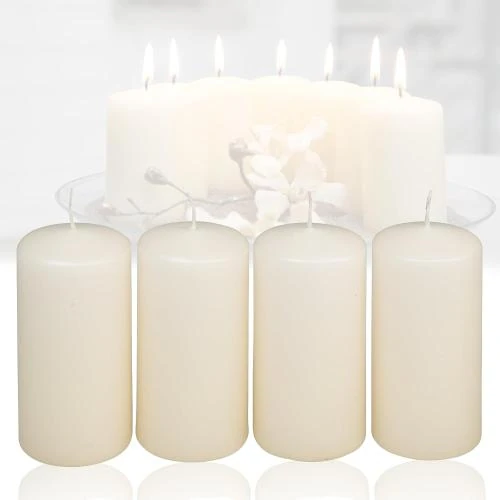 Bougies piliers champagne Smart Planet, lot de 4, Noël - Vue principale
