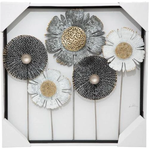 Détail de Déco murale 34 fleurs métal Atmosphera créateur intérieur