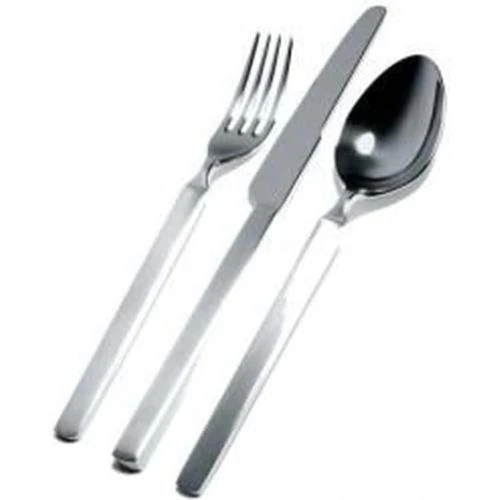 Zoom sur Couverts à salade Alessi 4180, acier inoxydable brillant, manche satiné