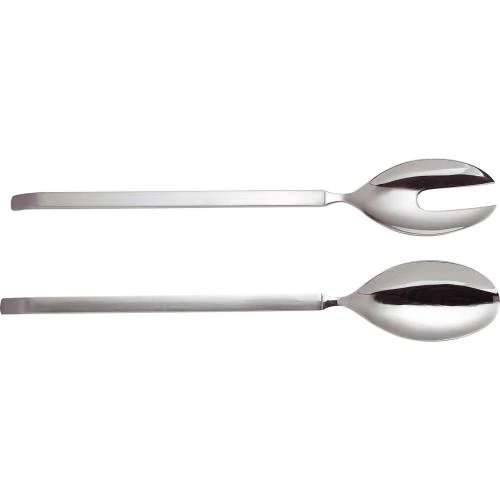 Couverts à salade Alessi 4180, acier inoxydable brillant, manche satiné - Vue principale
