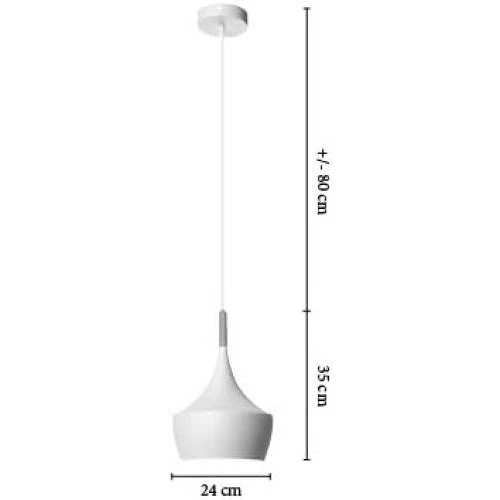 Zoom sur LUSSIOL Luminaire Olga, suspension métal bois, blanc naturel