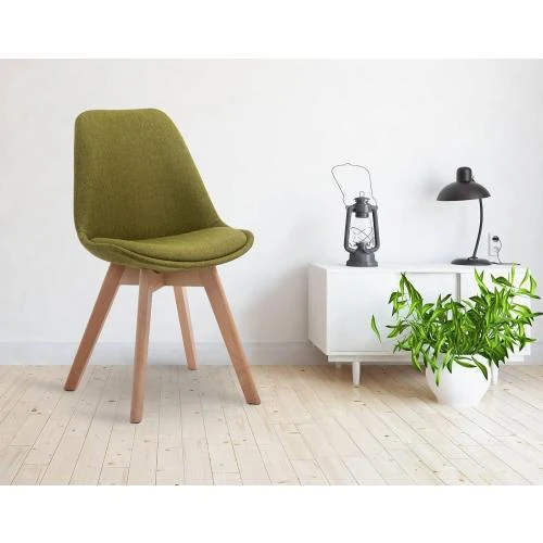 Zoom sur Chaise Retro Design Borneo V2 CLP, Ergonomique, Vert