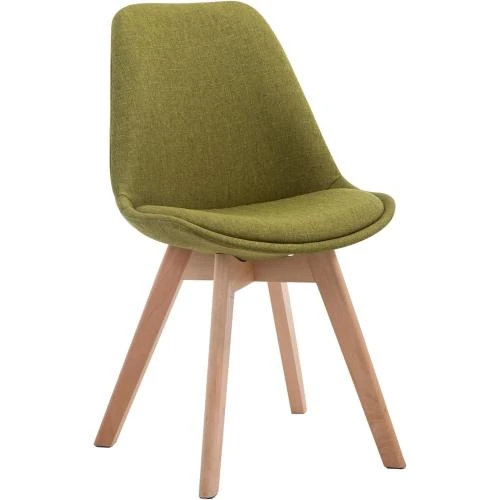 Chaise Retro Design Borneo V2 CLP, Ergonomique, Vert - Vue principale