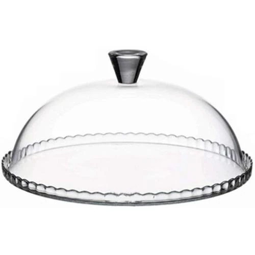 Assiette à gâteau en verre, dôme en verre, Varotto - Vue principale