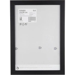 Cadre photo Fiskbo Ikea noir, design moderne, décoratif