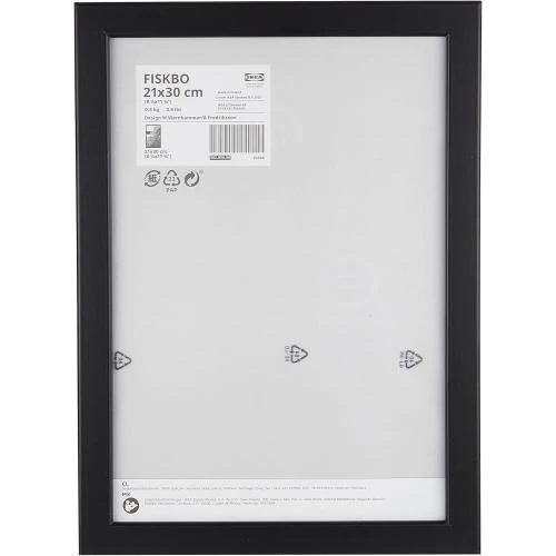 Cadre photo Fiskbo Ikea noir, design moderne, décoratif - Vue principale
