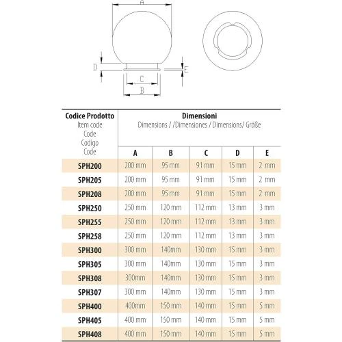 Zoom sur Velamp Globe Extérieur 300 mm, Éclairage Étanche IP44