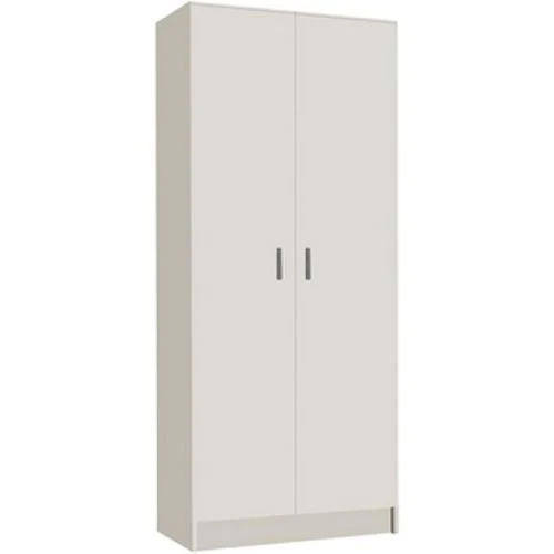 Armoire rangement nettoyage 2 portes melamine blanc PEGANE - Vue principale
