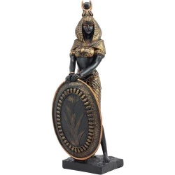 Statue Isis Bouclier, Ebros Gift, Résine Bronze, Décor