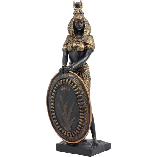 Statue Isis Bouclier, Ebros Gift, Résine Bronze, Décor - Vue principale