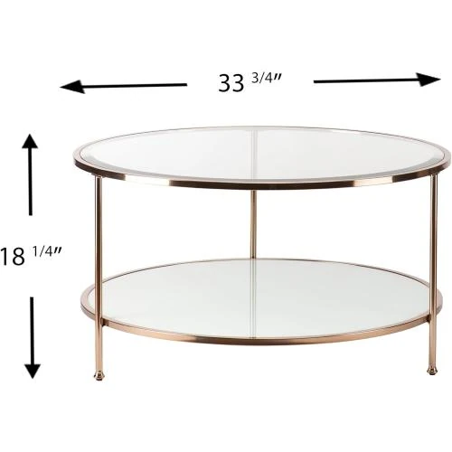 Zoom sur Table à cocktail dorée SEI Furniture Risa, design élégant