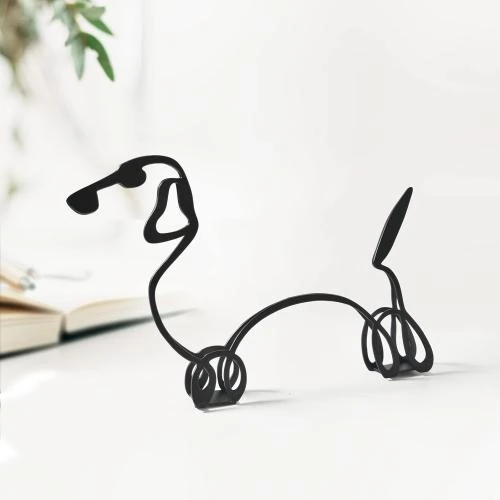 Sculpture murale métal chien teckel abstrait Amazon Uk - Vue principale