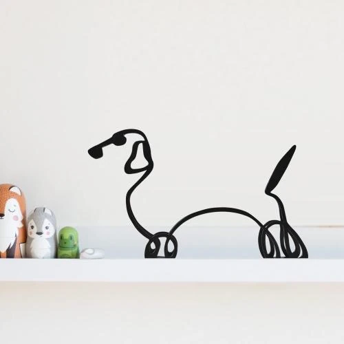 Zoom sur Sculpture murale métal chien teckel abstrait Amazon Uk