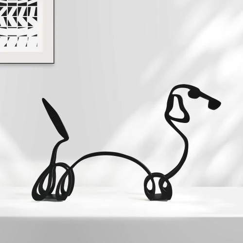 Détail de Sculpture murale métal chien teckel abstrait Amazon Uk