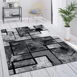 Tapis Vintage Mias Teppiche Gris, Motif Géométrique Abstrait