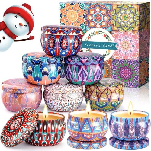 Bougie Parfumée VIPNAJI, Cire Soja Naturelle, 9 Pièces - Vue principale