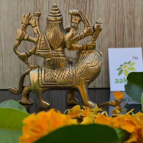 Zoom sur Aakrati, Sculptures Bâton Durga, Idole Religieuse Hindoue