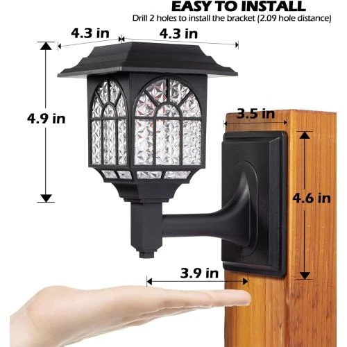 Détail de Lampes Solaire Extérieur LED Étanches Blanc Chaud, Lot 4