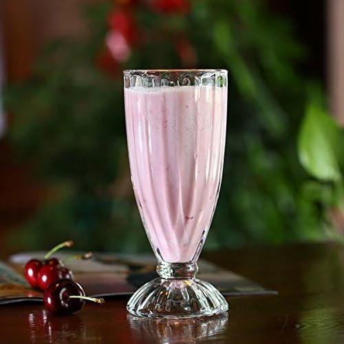 Détail de Verres à glace, milkshake, style café américain, lot 2