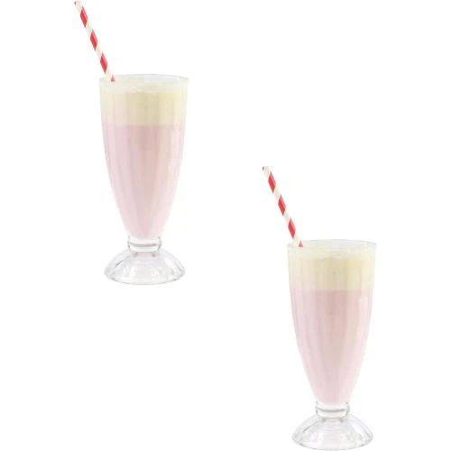 Verres à glace, milkshake, style café américain, lot 2 - Vue principale