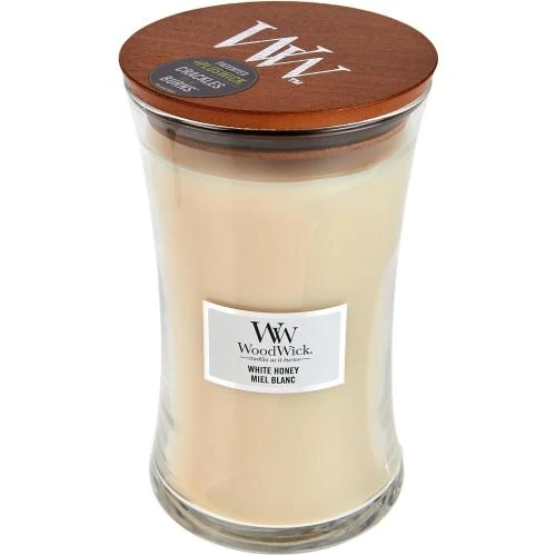 Bougie WoodWick, Beige, Parfum Relaxant, Ambiance Chaleureuse - Vue principale