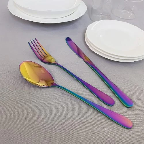 Zoom sur Couverts 24 pièces Pintinox, Acier Inoxydable Rainbow