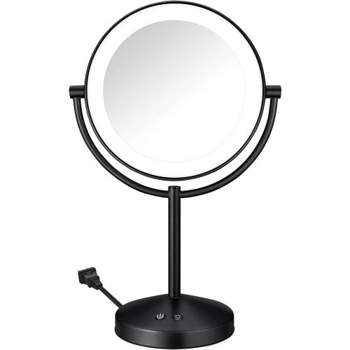 Miroir maquillage éclairé LED Conair, grossissant x10, noir - Vue principale