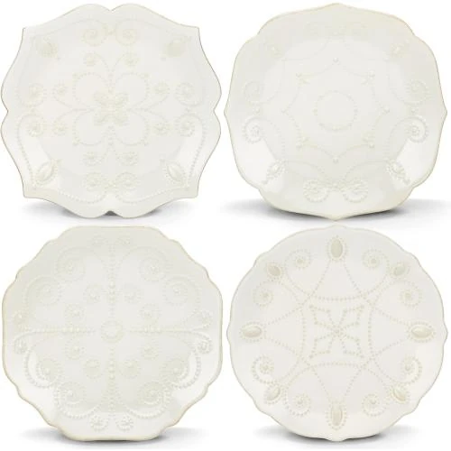 Assiettes Lenox Francais Perle Lot 4 Blanc - Vue principale