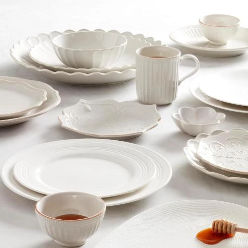 Détail de Assiettes Lenox Francais Perle Lot 4 Blanc