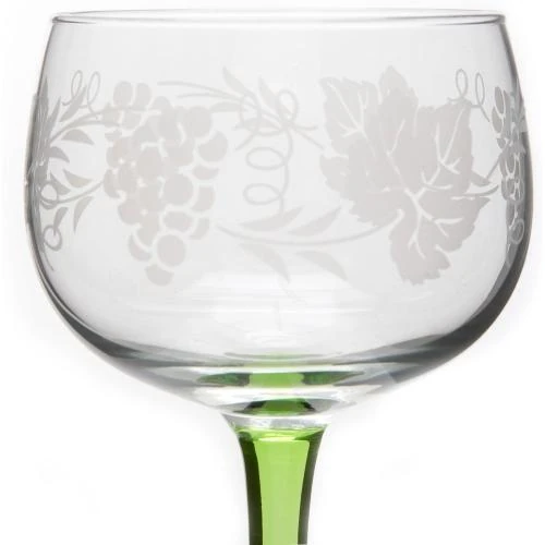 Détail de Verres à Vin Bockling 6 pièces, Décor Grappe, Alsace